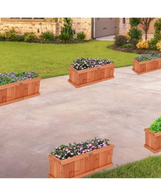 Wooden Decorative Planter Box for Garden Yard and Window