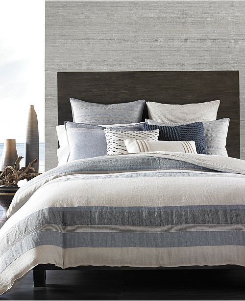 Hotel Collection Closeout Linen Stripe King Duvet Cover Created