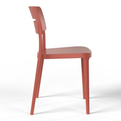 Modern 5-Piece Resin Patio Dining Table Set with Stackable Patio Dining Chairs