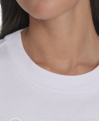 Women's French Terry 2-Tone Logo Crop T-Shirt