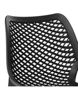 5-Piece Modern Square Patio Dining Table Set with Stackable Patio Dining Chairs