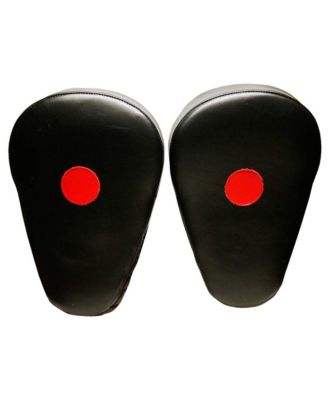 Amber Fight Gear Genuine Leather Extreme Curved Target Focus Punching Mitts for MMA, Kickboxing, Muay Thai Martial Arts Sparring with Wrist Support