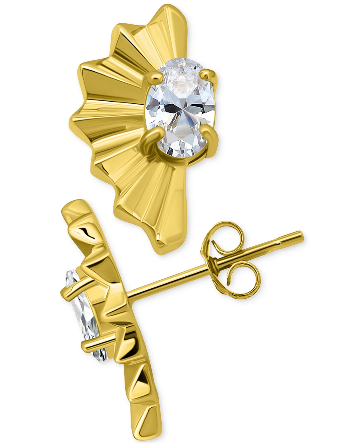 Giani Bernini Cubic Zirconia Fan Stud Earrings In Gold
