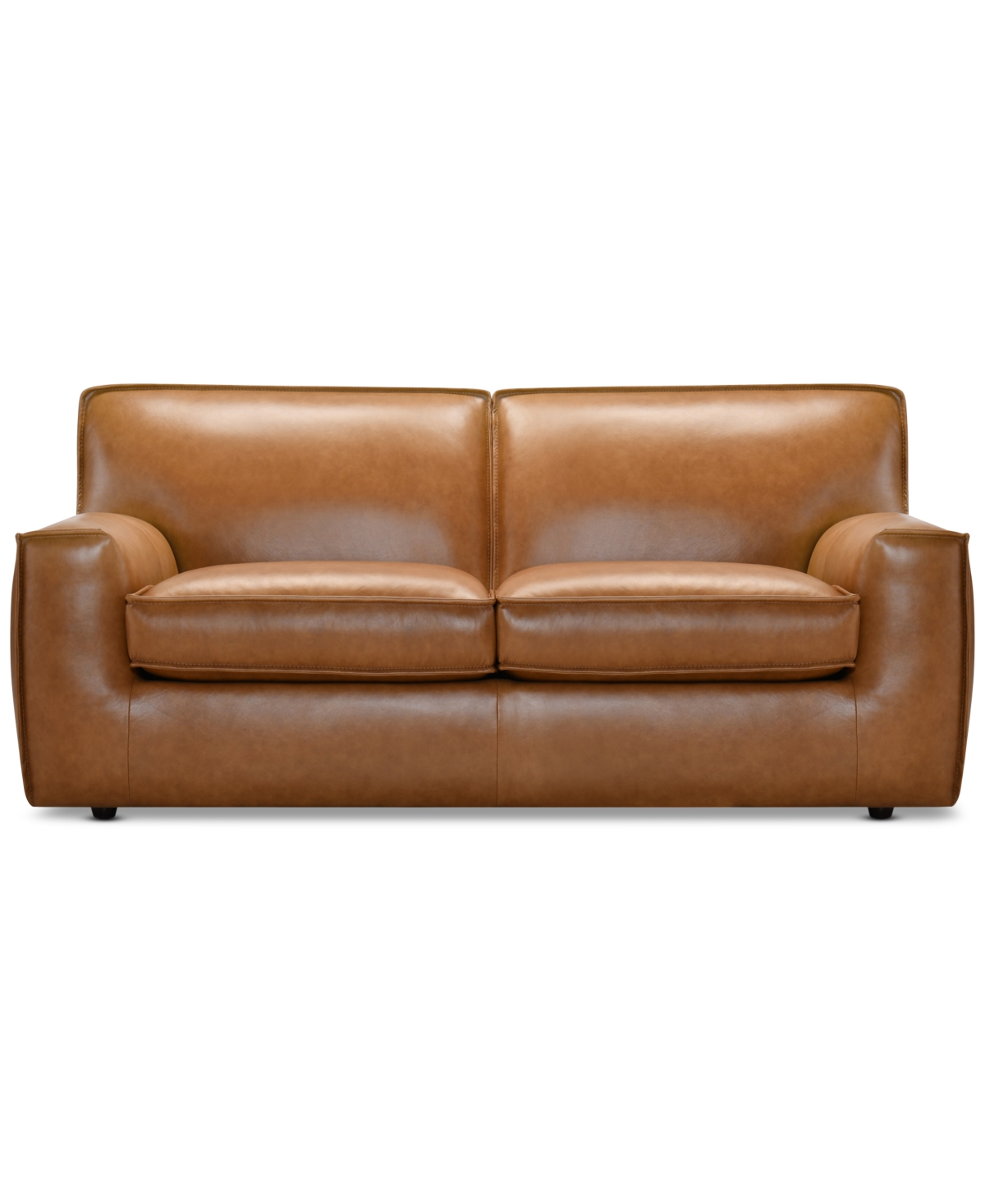 Macy's Glympton 73" Leather Loveseat, Exclusively At