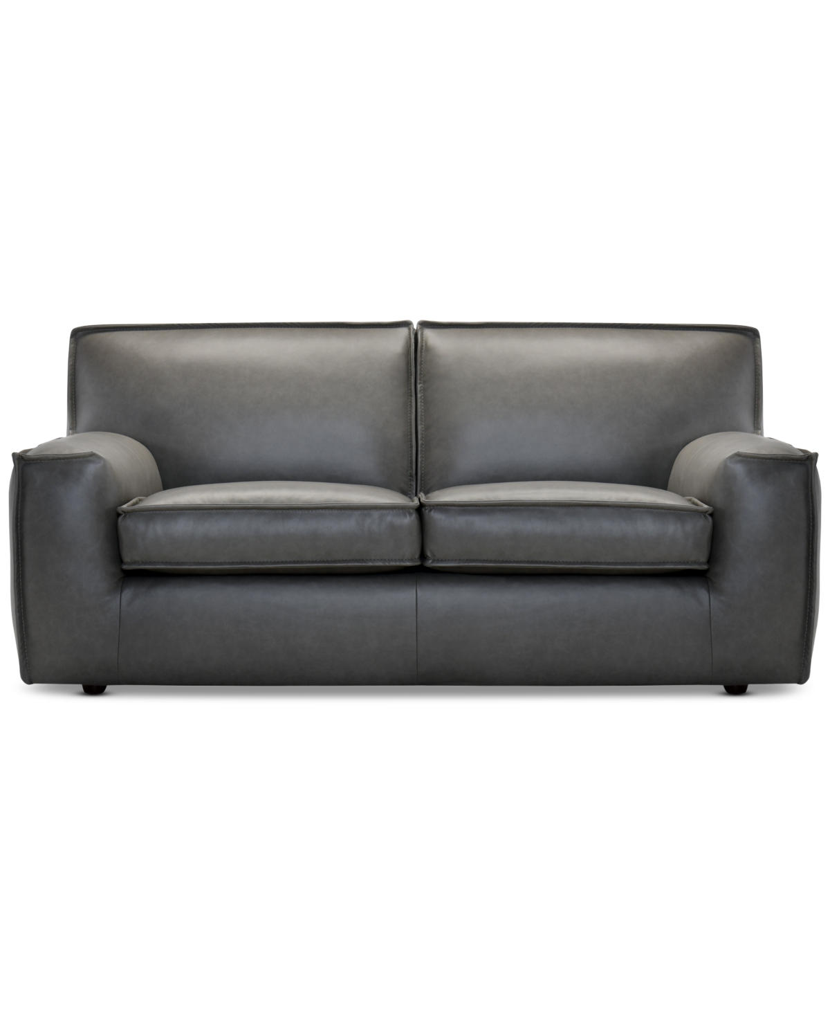 Macy's Glympton 73" Leather Loveseat, Exclusively At