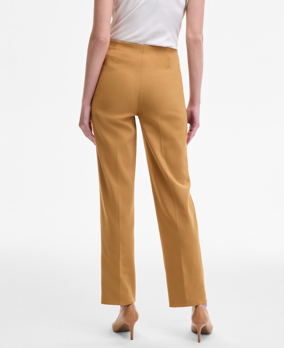 Anne Klein High-rise Darted Pant In Brown