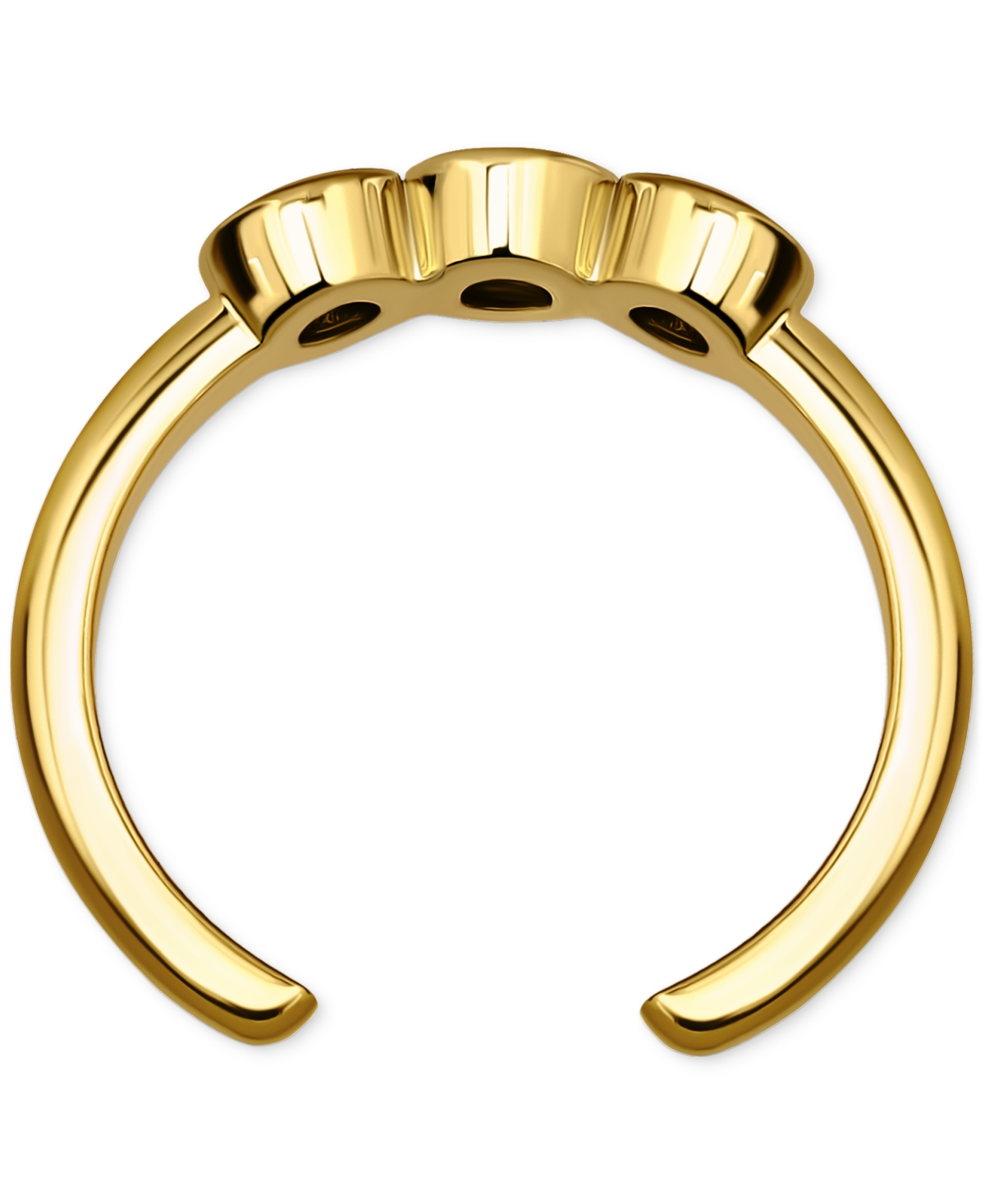 GIANI BERNINI CUBIC ZIRCONIA ADJUSTABLE TOE RING IN STERLING SILVER (ALSO IN 18K GOLD-PLATED STERLING SILVER), EXC 