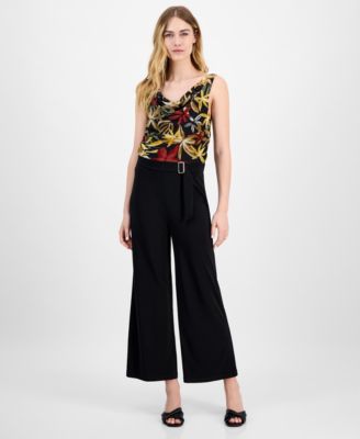 Womens Solid Cropped Pull On Pallazo Pants Xxs P Xxl