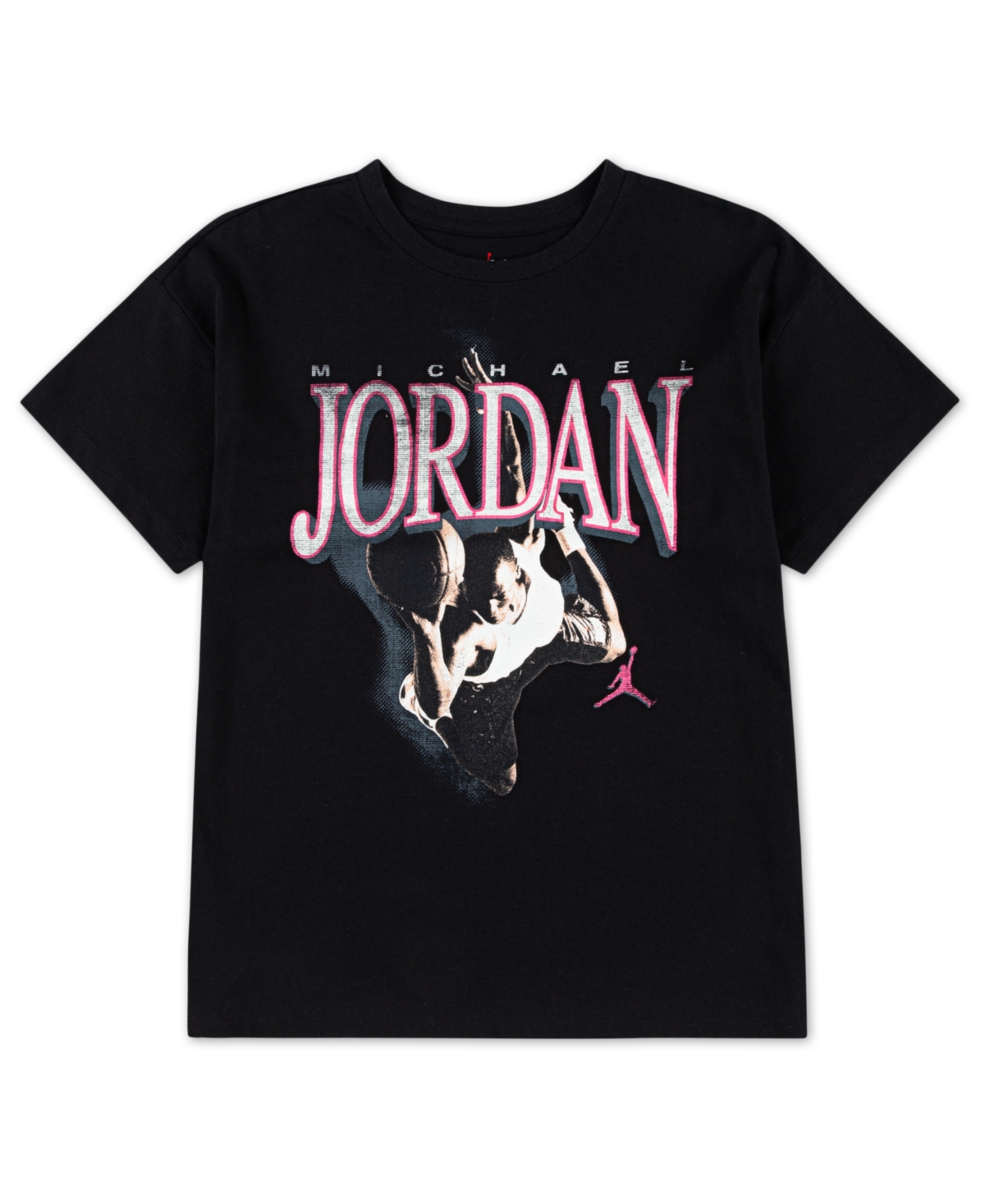 Shop Jordan Big Girls Soar Oversized T-shirt In Black