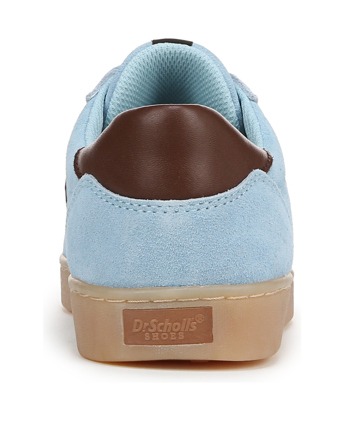 Shop Dr. Scholl's Women's X Milk Bar Rebel Sport Low Profile Lace Up Sneakers In Blue,brown Suede,leather