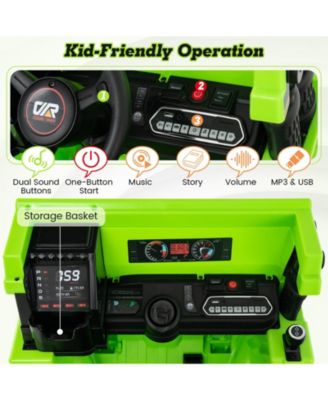 12V Kids Ride-On Dump Truck with Electric Dump Bed and Remote Control