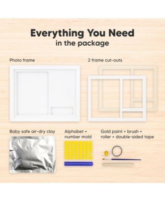 Noel Baby Hand and Footprint Kit, Personalized Baby Keepsake Picture Frame, Newborn Handprint Kit for Boy, Girl