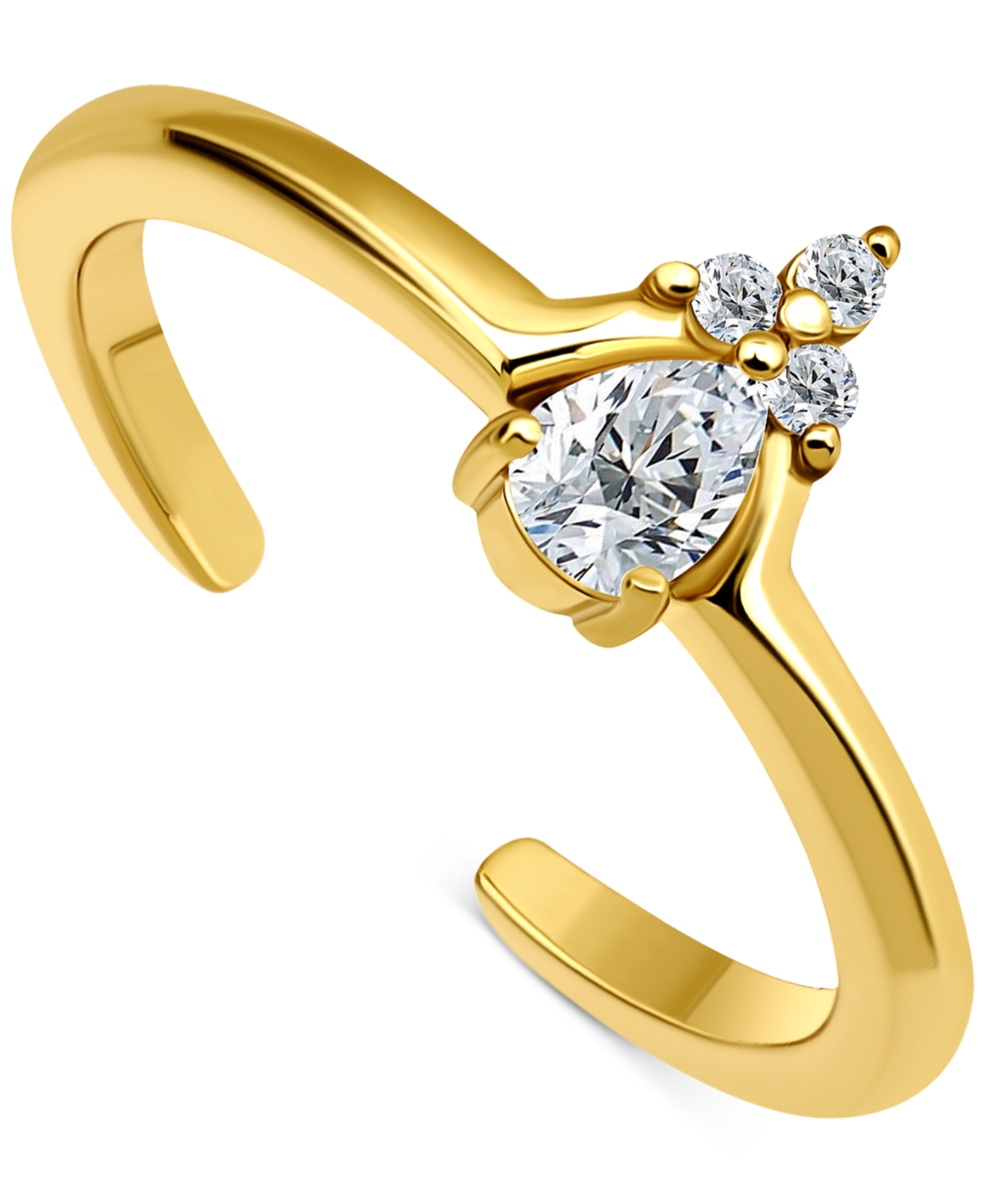 Giani Bernini Cubic Zirconia Cluster Toe Ring, Exclusively At Macy's In Gold