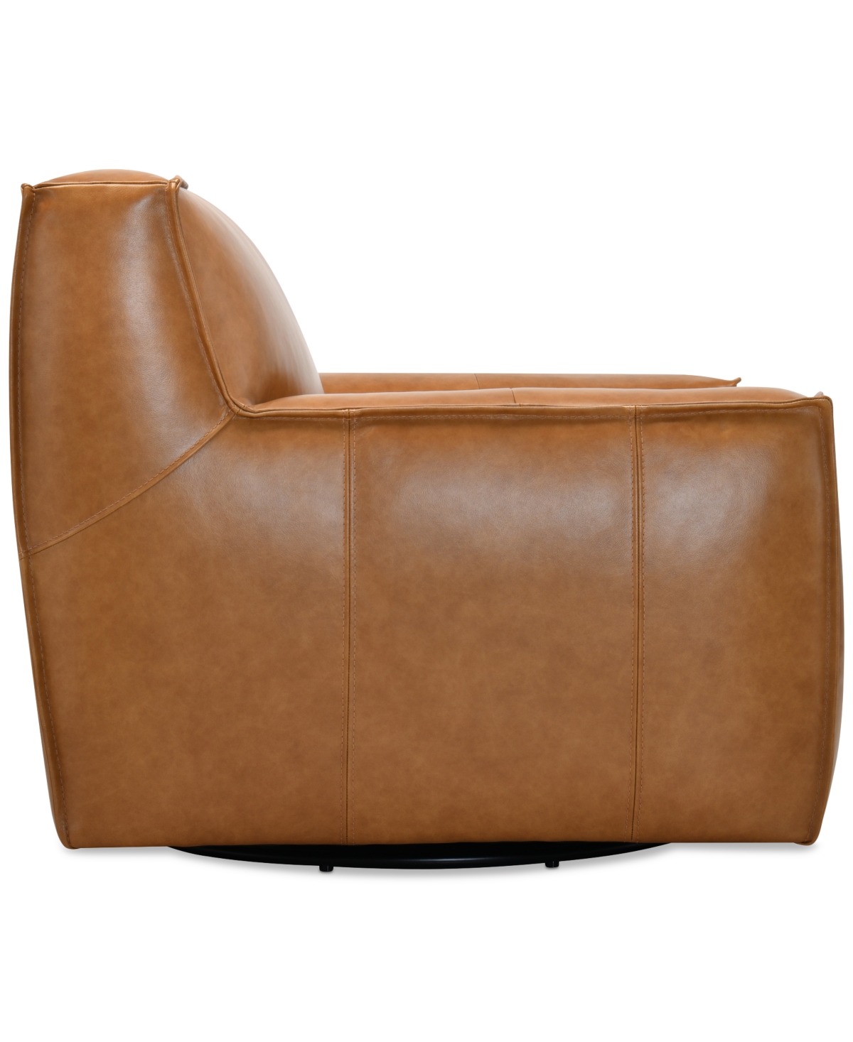Macy's Glympton 44" Leather Swivel Chair, Exclusively At