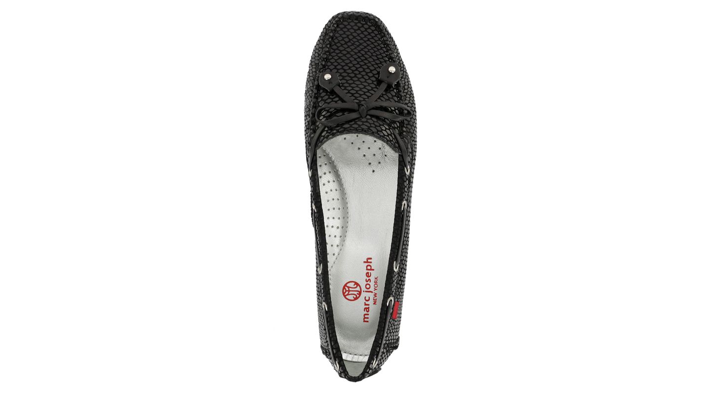 Женские туфли Marc Joseph New York Cypress Hill Tiebow Driver Loafer, цвет: Чёрный змеиный — фото 5