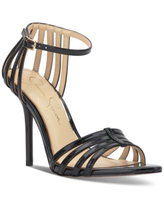 Jessica Simpson Nuvire2 Sandali Con Tacco A Spillo Donna - Décolleté Eleganti In Tessuto Con Punta Aperta, Tacco 9,9 Cm