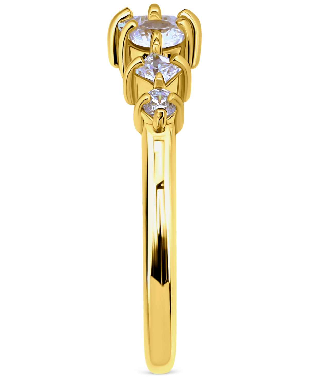 GIANI BERNINI MIXED-CUT CUBIC ZIRCONIA ADJUSTABLE TOE RING IN 18K GOLD-PLATED STERLING SILVER (ALSO IN STERLING SI 
