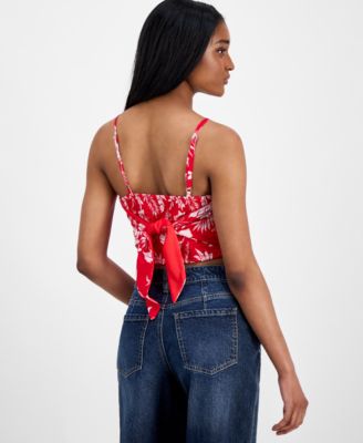 Juniors' Hibiscus Bandana Top