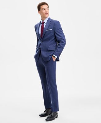 Tommy Hilfiger Mens Modern Fit Pure Wool Suit Separates In Blue