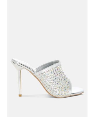 Farasha AB Rhinestone Slip-On Stiletto Heels