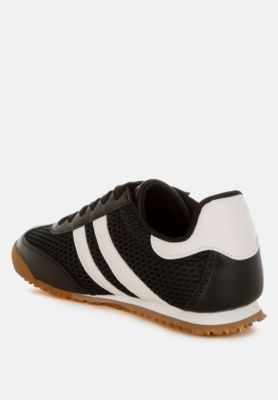 Womens Blaster Casual Striped Lace-Up Sneakers