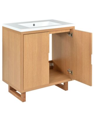30" Bathroom vanity Set with Sink, Combo Cabinet, Bathroom Storage Cabinet, Solid Wood Frame