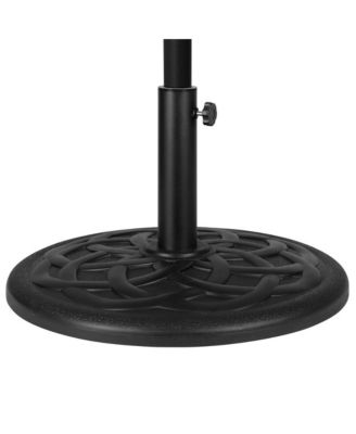 Bali Patio Umbrella With Base - 9' Polyester Patio Umbrella - 30+ Uv Protection - Waterproof Cement Base With 1.5" Diameter Aluminum Pole