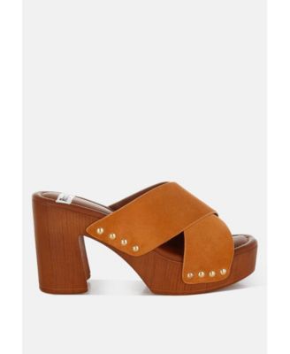 Mearsk Genuine Suede Leather Clogs