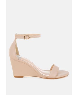 Womens Pobora Genuine Leather Slim Wedge Sandals