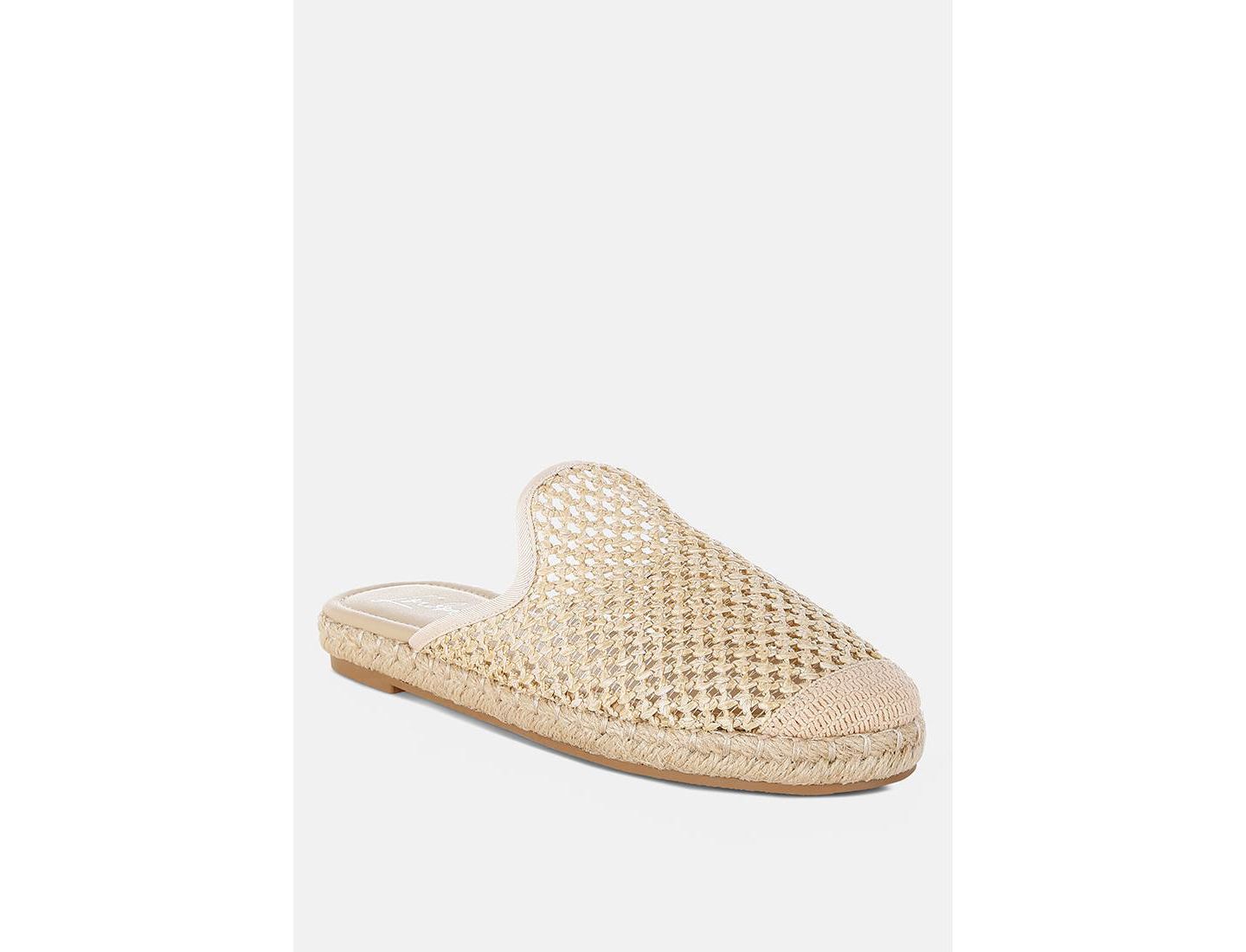 Женские сабо London Rag Nongai Raffia Espadrilles Mules, цвет: Бежевый — фото 1