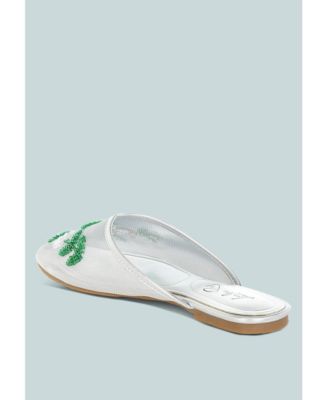 Nahra Mesh Sequin Beaded Mules