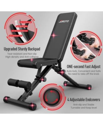 MD35 Adjustable Weight Bench 8x4x3x2 Positions- 700 Pounds Load Foldable Strength Training Benches for Full Body Workout Bench Press (With Fast Auto-lock Adjustments)