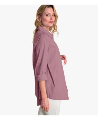 売れ筋商品|||ステラカラカシ カットソー トップス レディース Women's Cotton Poplin Button-Front A-Line Shirt Top Prime Time Tunic Sage Stella Carakasi Women's Cotton Poplin Button-Front A-Line