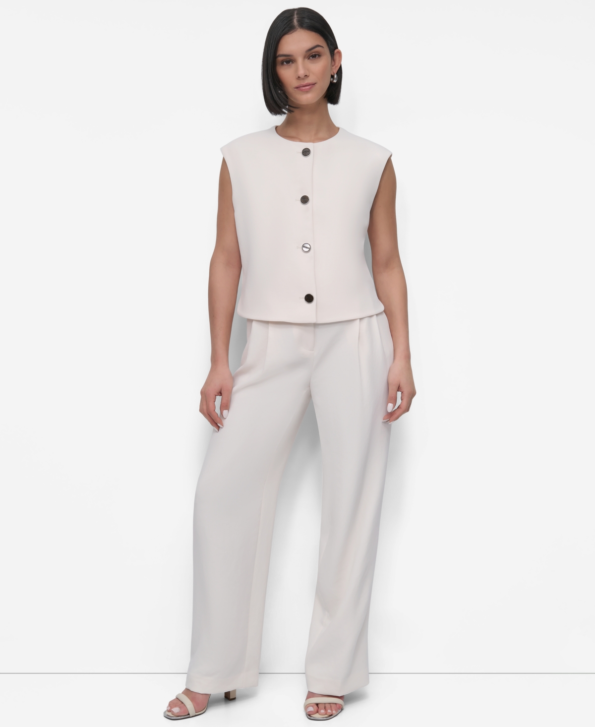 Dkny Petite Aero Crepe Vest