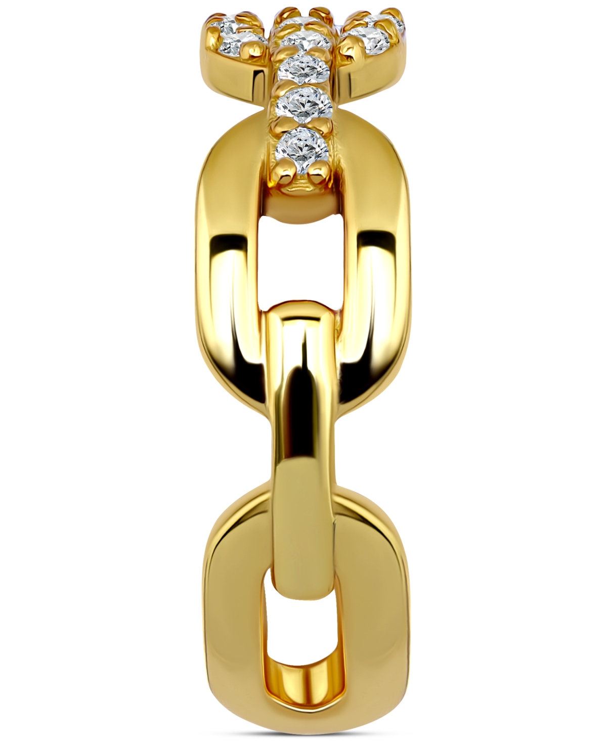 GIANI BERNINI CUBIC ZIRCONIA LINK ADJUSTABLE TOE RING IN STERLING SILVER (ALSO IN 18K GOLD-PLATED STERLING SILVER) 