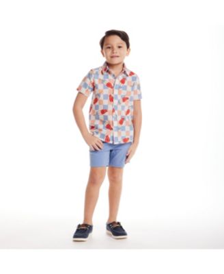 Toddler Boys Toddler/Child Checkered Bomb Pop Buttondown Set