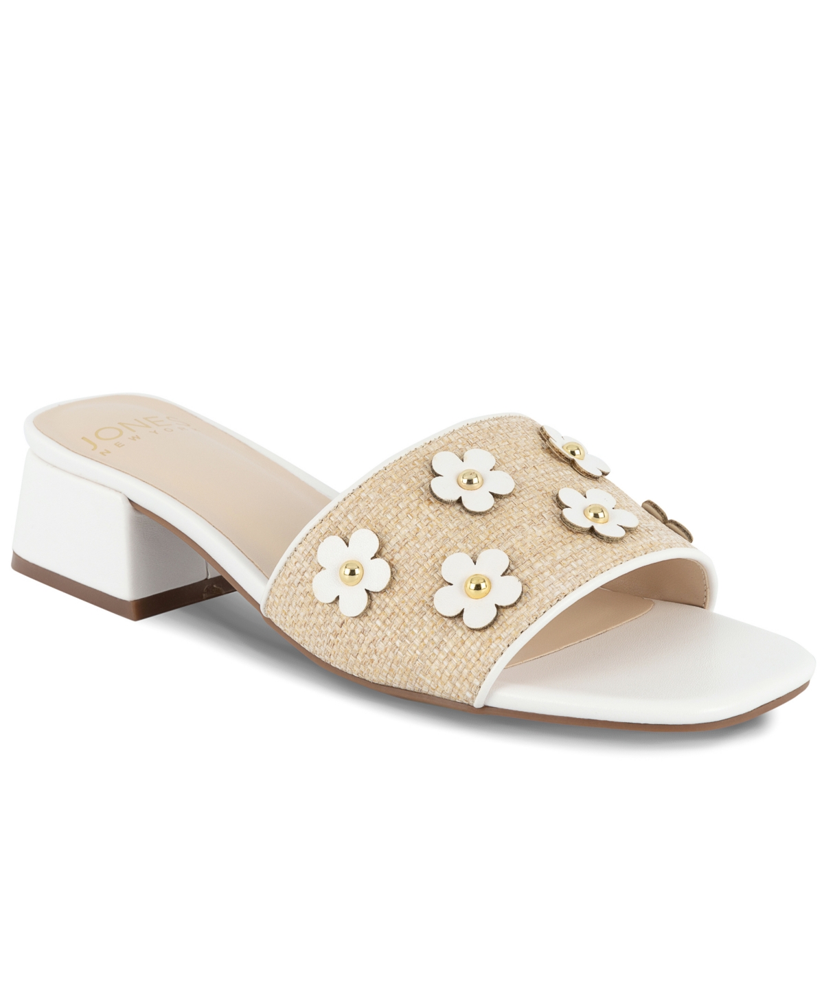 Women's Unfloret Flower Block Heel Dress Sandals - Natural
