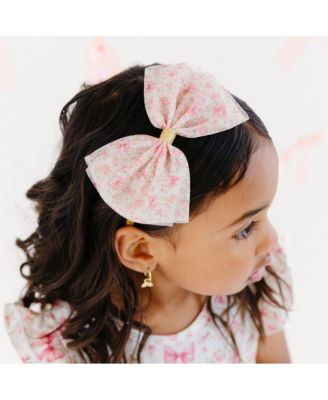 Girls Ditsy Floral Tulle Bow Headband