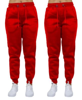 Women's Loose Fit Fleece Lined Jogger Sweatpants-2 Pack