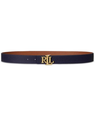 Lauren Ralph Lauren - Logo Reversible Pebbled Leather Belt