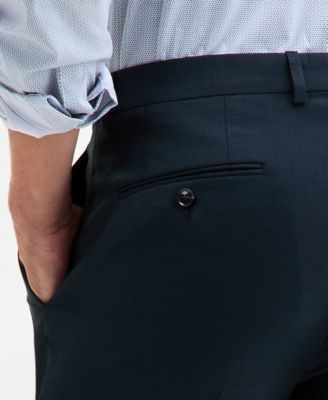 Men's Slim-Fit Wool-Blend Stretch Suit Separate Pants