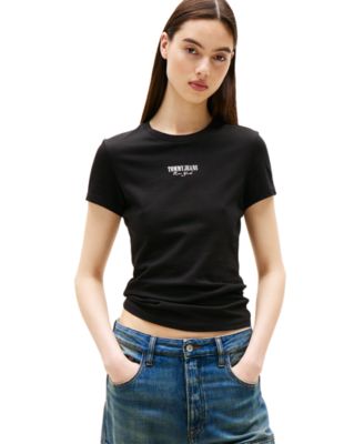 Tommy Jeans - Women's Slim-Fit Essential Logo Graphic T-Shirt