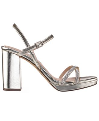 Women's Steven Rhinestones Block Heel Platform Sandals