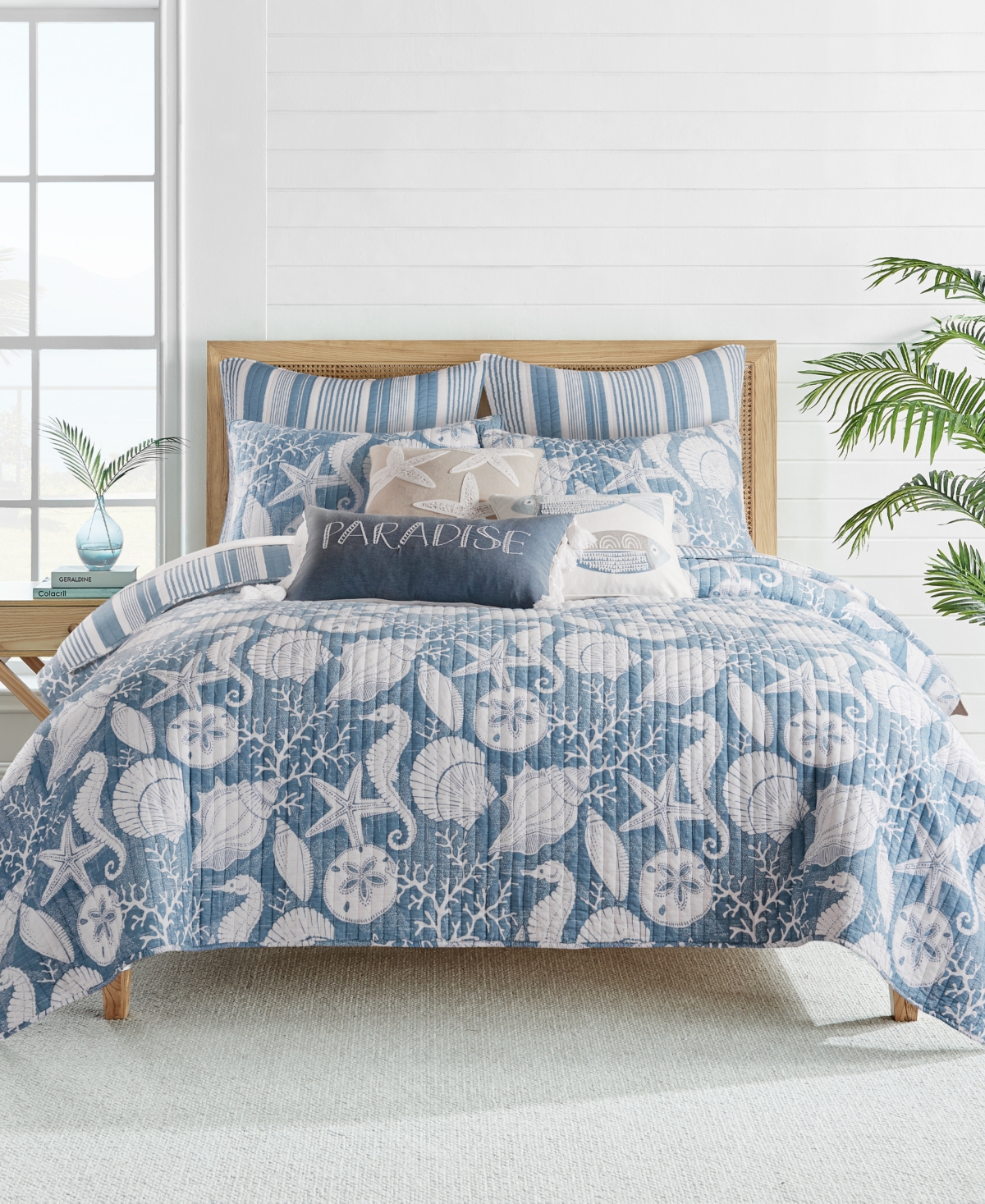 Shop Levtex Stillwater Coastal Shore 3-pc. Quilt Set, King In Denim