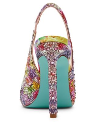 Women's Mina Rhinestone Peep Toe Evening Sandals