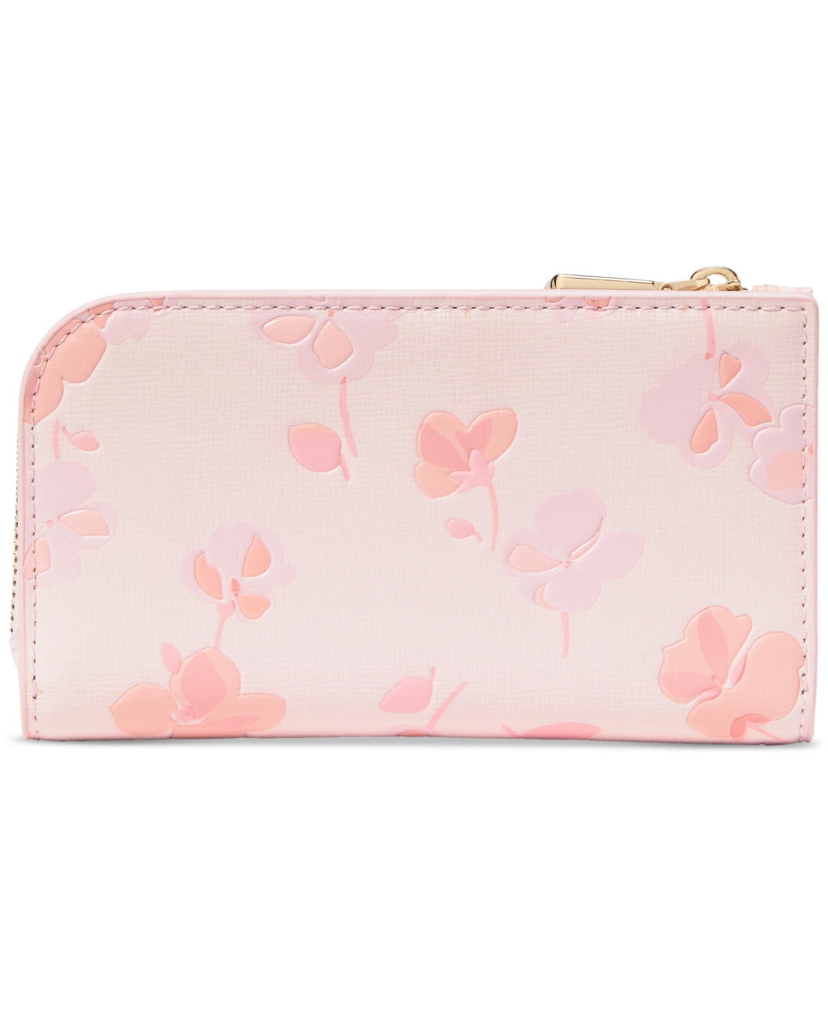 KATE SPADE DEVIN SPRING PANSIES SMALL SLIM LEATHER BIFOLD WALLET 