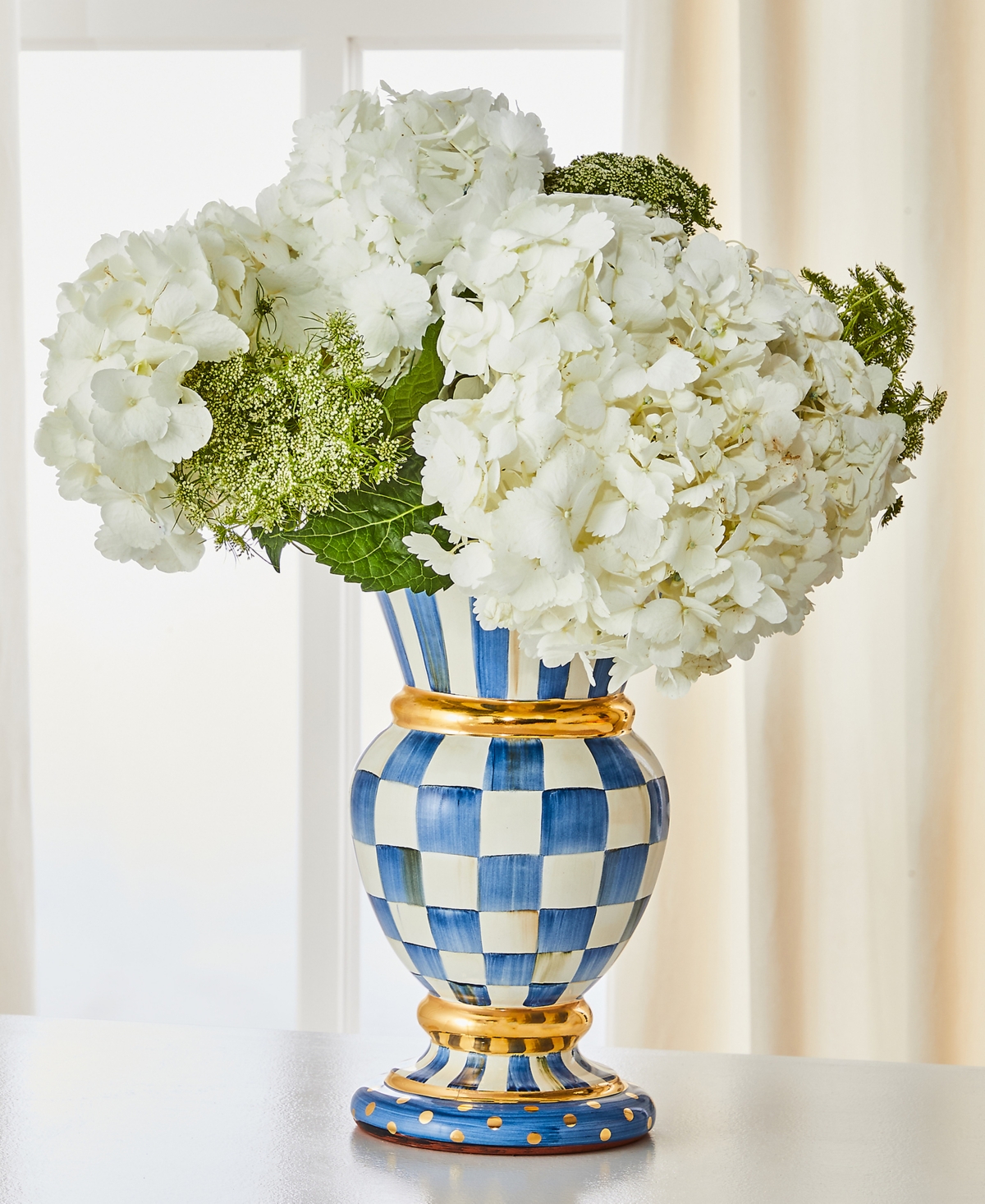Mackenzie-childs Royal Check Great Vase