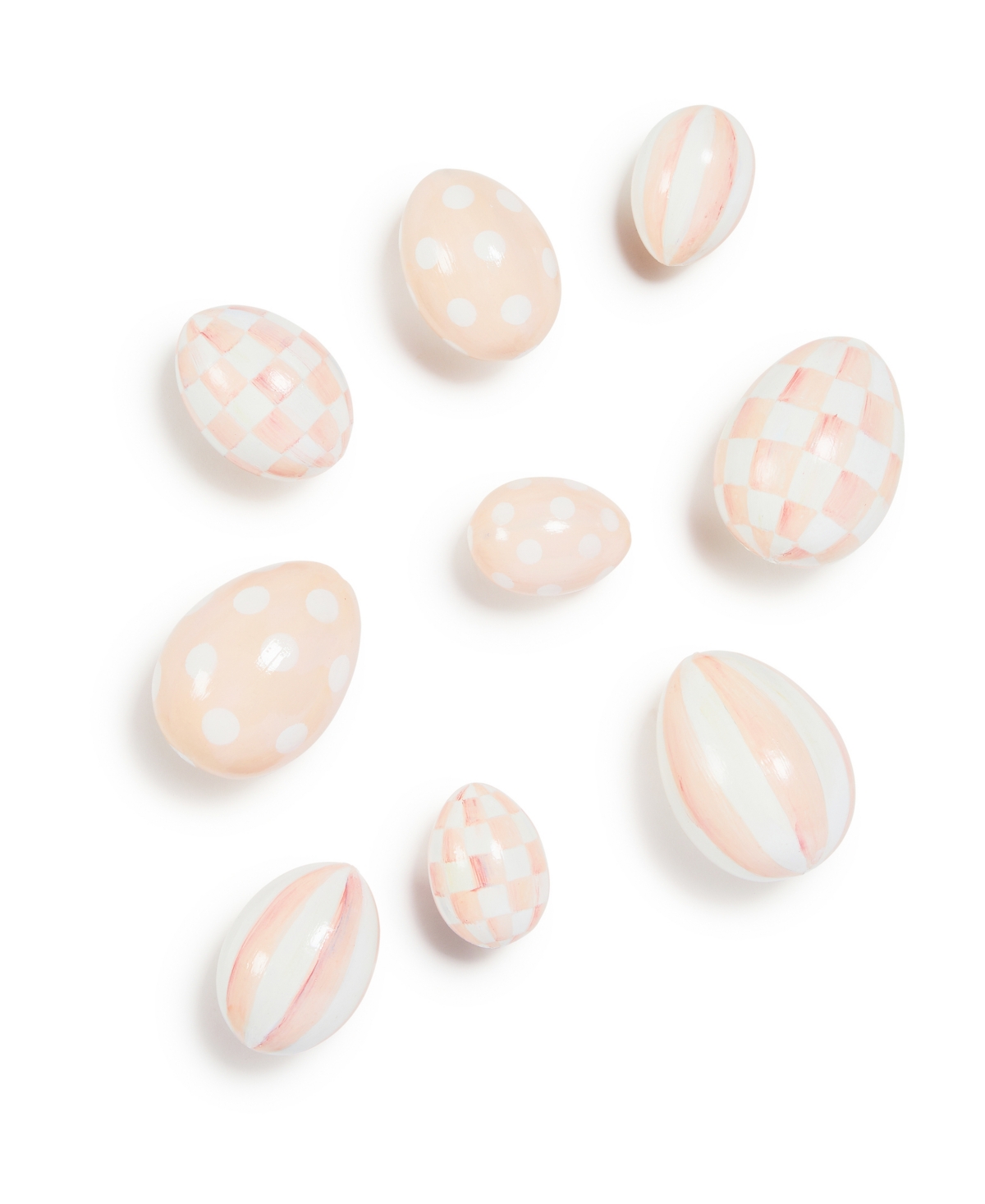 Rosy Eggs Decor, Set of 9 - Multi