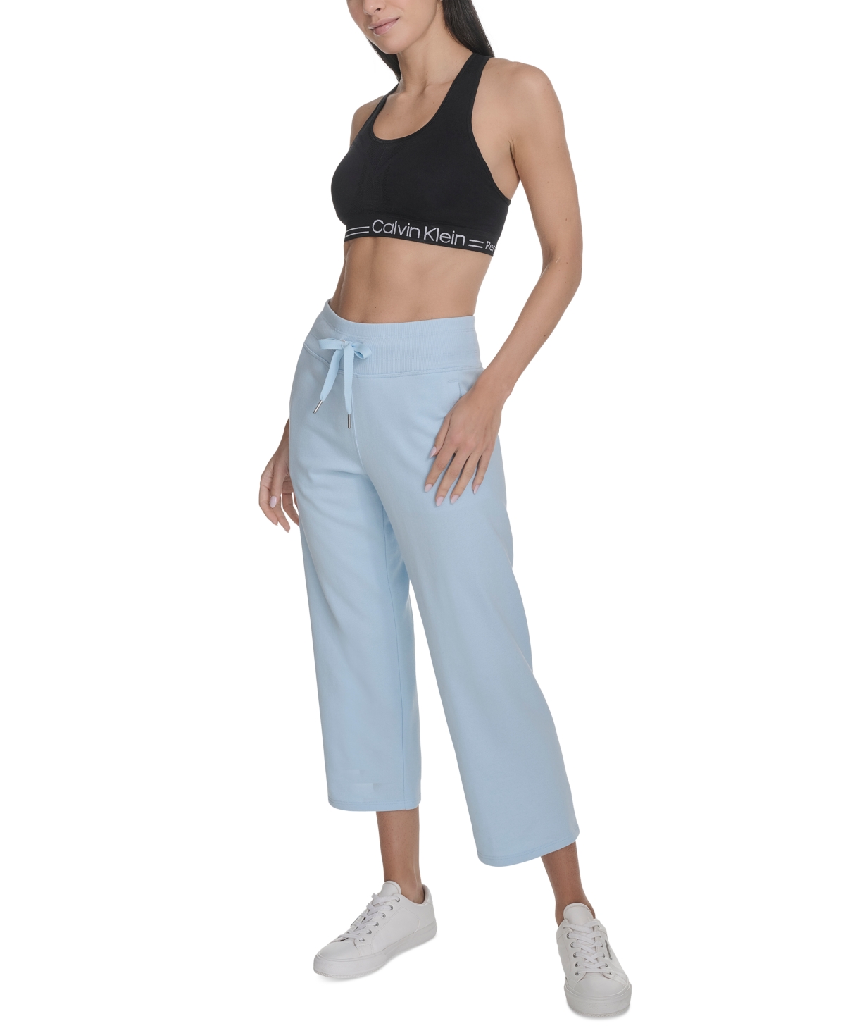Shop Calvin Klein Women's Cropped Drawstring-waist Pants
