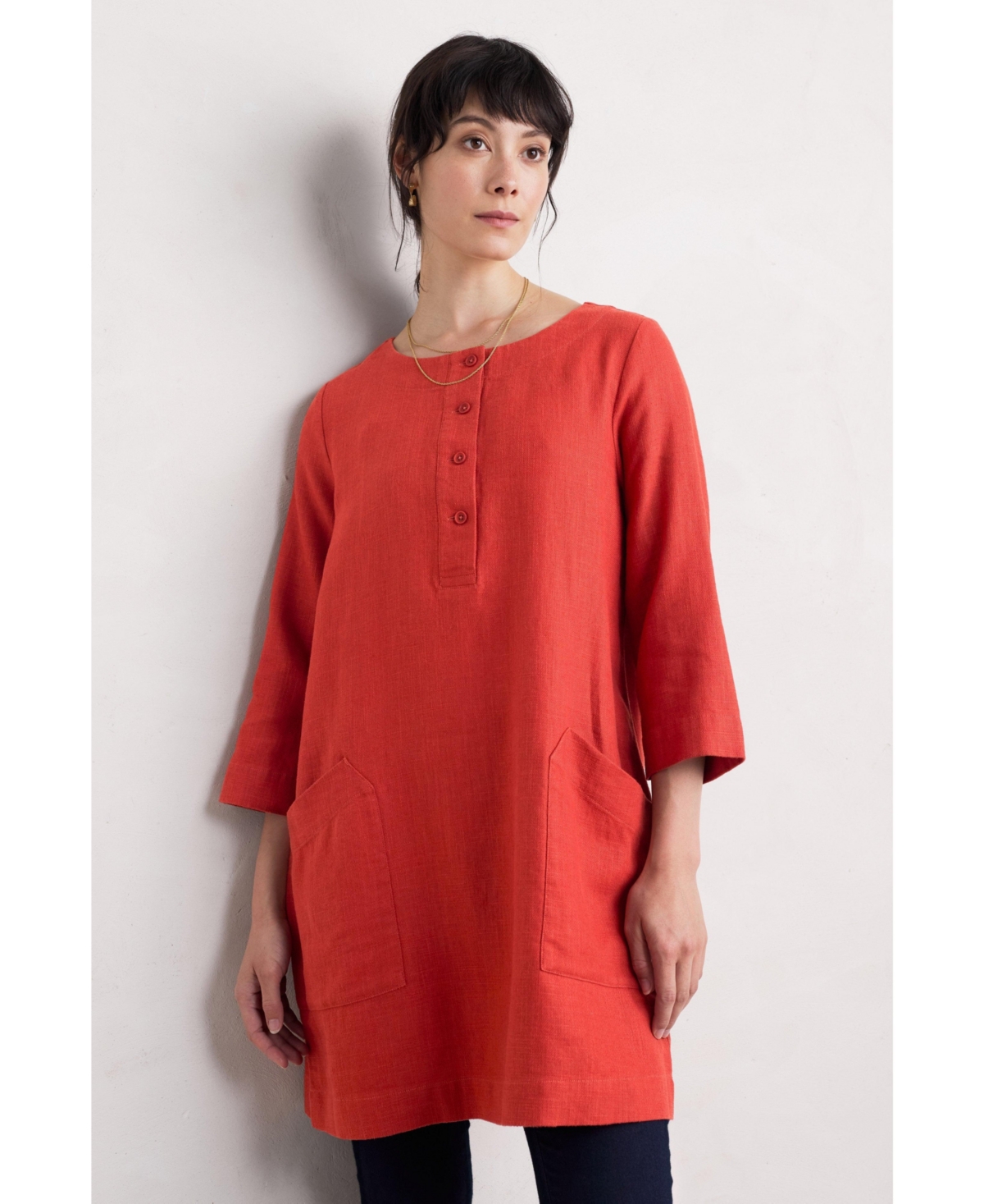 Women's Lighthouse Rock Tunic - Dark cinnamon